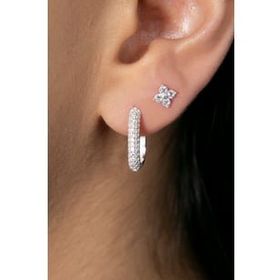 Elika Silver Kadın Minimal 925 Ayar Gümüş Küpe Set