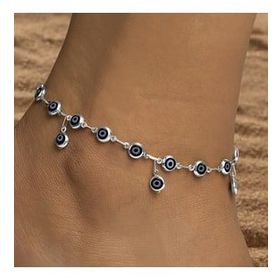 Elika Silver Kadın Nazar Boncuklu 925 Ayar Gümüş Halhal