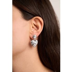 Elika Silver Kadın Sallantılı Kalp Model Bijuteri Küpe