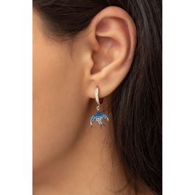 Elika Silver Kadın Sallantılı Taşlı Kırlangıç Model 925 Ayar Gümüş Küpe