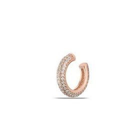 Elika Silver Kadın Sıra Taşlı Rose Kaplama 925 Ayar Gümüş Küpe
