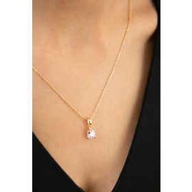 Elika Silver Kadın Su Damlası Model Kolye