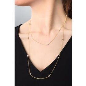 Elika Silver Kadın Taşlı Damla Model 925 Ayar Gümüş Kolye