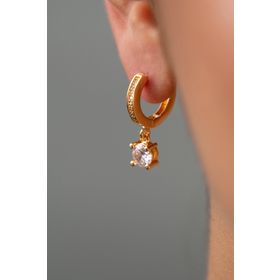 Elika Silver Kadın Tek Taş Model Küpe