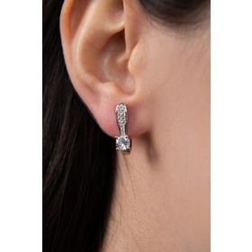 Elika Silver Kadın Tek Taş Model Küpe