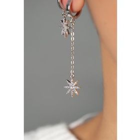 Elika Silver Kadın Yıldız Model Küpe Z