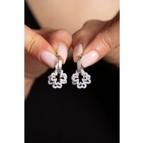 Elika Silver Kadın Yonca Model 925 Ayar Gümüş Küpe