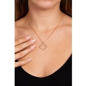 Elika Silver Kadın Yonca Model Kolye