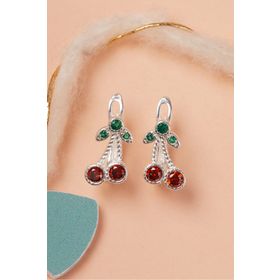 Elika Silver Kiraz Model 925 Ayar Gümüş Çocuk Küpesi