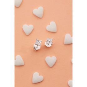 Elika Silver Minimal 925 Ayar Gümüş Çocuk Küpesi