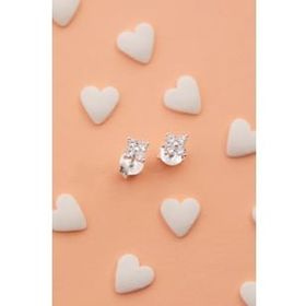 Elika Silver Minimal 925 Ayar Gümüş Çocuk Küpesi