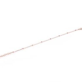 Elika Silver Rose Kaplama Top Zincir Model 925 Ayar Kadın Gümüş Halhal