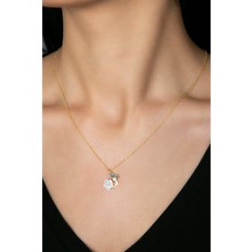 Elika Silver Sedef Manolya Çiçeği Model 925 Ayar Kadın Gümüş Kolye