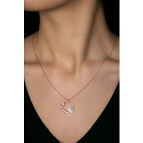 Elika Silver Sedef Manolya Çiçeği Model 925 Ayar Kadın Gümüş Kolye