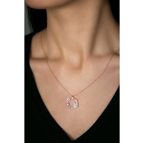 Elika Silver Sedef Manolya Çiçeği Model 925 Ayar Kadın Gümüş Kolye