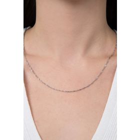 Elika Silver Singapur Model 45 cm 925 Ayar Kadın Gümüş Kolye