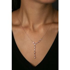 Elika Silver Sıralı Yıldız Model 925 Ayar Kadın Gümüş Kolye