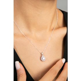 Elika Silver Su Damlası Model 925 Ayar Kadın Gümüş Kolye