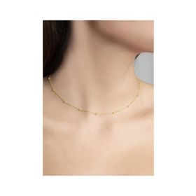 Elika Silver Top Zincirli Altın Kaplama 925 Ayar Gümüş Kolye