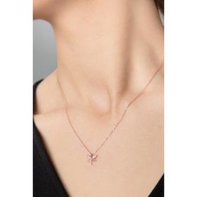 Elika Silver Yusufçuk Model Renkli Zirkon Taşlı 925 Ayar Gümüş Kolye