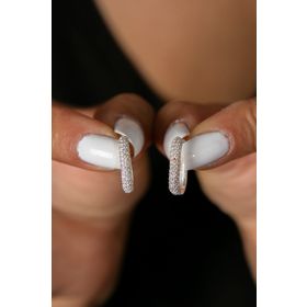 Elika Silver Zirkon Taşlı Trend 925 Ayar Kadın Gümüş Küpe