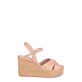 Elile Shoes Hakiki Deri Natura Baskılı Topuklu Kadın Sandalet
