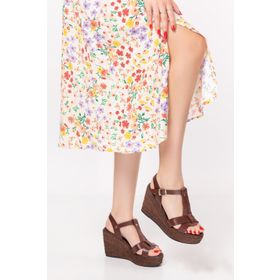 Elile Shoes Hakiki Doğal Vageta Deri Topuklu Kadın Sandalet