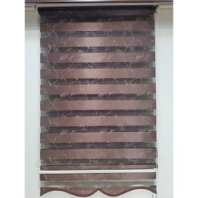 Elis EP4430162 Çiçek Desen Nakış İşlemeli Zebra Kahve 180x200 cm Stor Perde