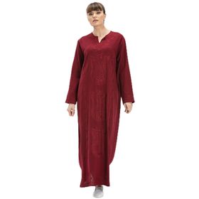 Eliş Şile Bezi 222.02 Kaftan Bordo Simli Kadın Elbise
