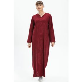 Eliş Şile Bezi 222.02 Kaftan Bordo Simli Kadın Elbise