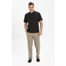 Eliş Şile Bezi 3003 Kısa Kol Şile Bezi Bodrum Siyah Erkek T-shirt