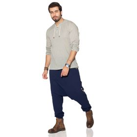 Eliş Şile Bezi 3049 Haki Uzun Kol Zımbalı Erkek T-Shirt