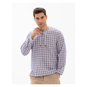 Eliş Şile Bezi 3049 Haki Uzun Kol Zımbalı Erkek T-Shirt