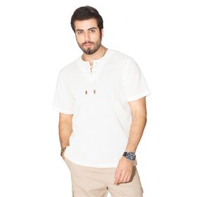Eliş Şile Bezi 3069 Koyu Petrol Kısa Kol Zımbalı Erkek T-Shirt