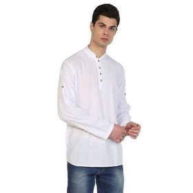 Eliş Şile Bezi Beyaz 9001 Uzun Kol Şile Bezi Bodrum Erkek T-Shirt