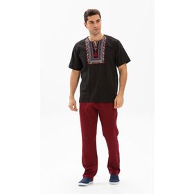 Eliş Şile Bezi Cepli Bordo Erkek Pantolon