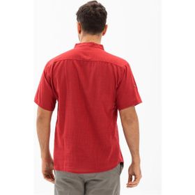 Eliş Şile Bezi Kırmızı 3051 Kısa Kol Şile Bezi Bodrum Erkek T-shirt