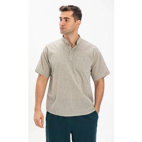 Eliş Şile Bezi Taş 3031 Kısa Kol Şile Bezi Hakim Yaka Erkek Tshirt