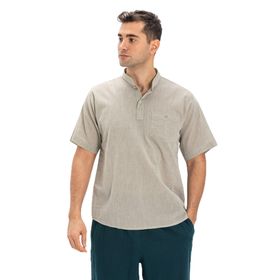 Eliş Şile Bezi Taş 3031 Kısa Kol Şile Bezi Hakim Yaka Erkek Tshirt
