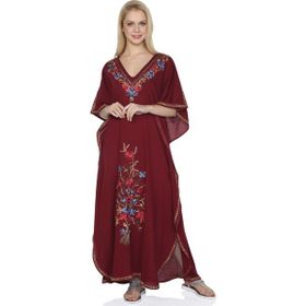 Eliş Şile Bezi Tibet Bordo Kadın Elbise