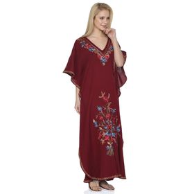 Eliş Şile Bezi Tibet Bordo Kadın Elbise