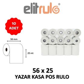 Elit 56 mm x 25 m 10 Adet Yazar Kasa Pos Rulosu