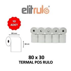 Elit 80 mm x 30 m 10 Adet Termal Pos Rulo