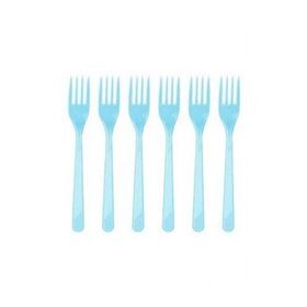 Elit Parti Açık Mavi Plastik 25 Adet Çatal