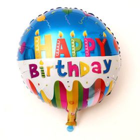 Elit Parti Happy Birthday Folyo Mavi Balon