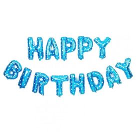 Elit Parti Happy Birthday Folyo Mavi Balon