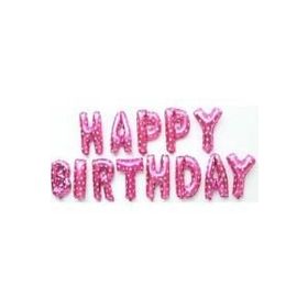 Elit Parti Happy Birthday Folyo Pembe Balon