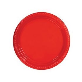 Elit Parti Kırmızı Plastik 22 cm 25 Adet Tabak