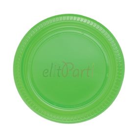 Elit Parti Yeşil Plastik 22 cm 25 Adet Tabak