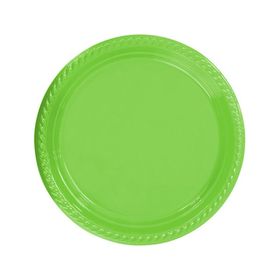 Elit Parti Yeşil Plastik 22 cm 25 Adet Tabak